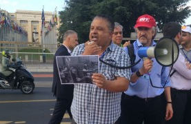 Em ato de protesto em frente à ONU, secretário Wagner Souza denuncia ataque a bala contra Dirigente 